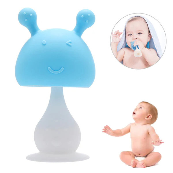 Silicone Baby Teether Teething Toys Mushroom Teether Infant Boys Girl BPA Free Chew Dental Care for Children Nursing Teeth Gift