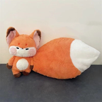 Cute Fox Tail Plush Toy Cute Cartoon Animal Fox Stuffed Doll Girls Lover Valentine's Gift Sofa Decor Pillows