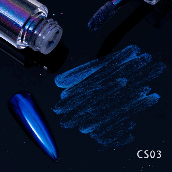 Small Tube Liquid Type Mirror Chrome Powder with Brush Professional Nail Art Decor Manicure Nail Glitter Pigment