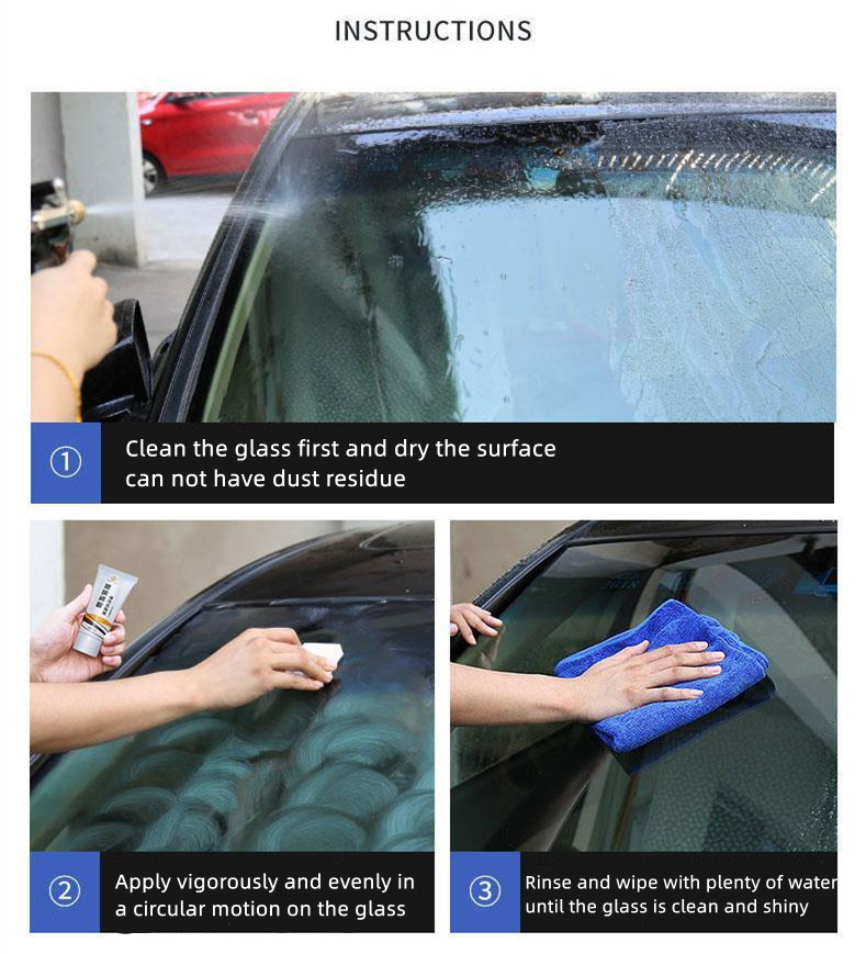 Magic Coated Glass Stubborn Oil Removal Paste Remove Stains Oil Film Cleaning Glass