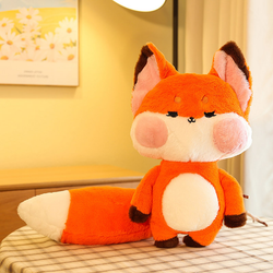 Cute Fox Tail Plush Toy Cute Cartoon Animal Fox Stuffed Doll Girls Lover Valentine's Gift Sofa Decor Pillows