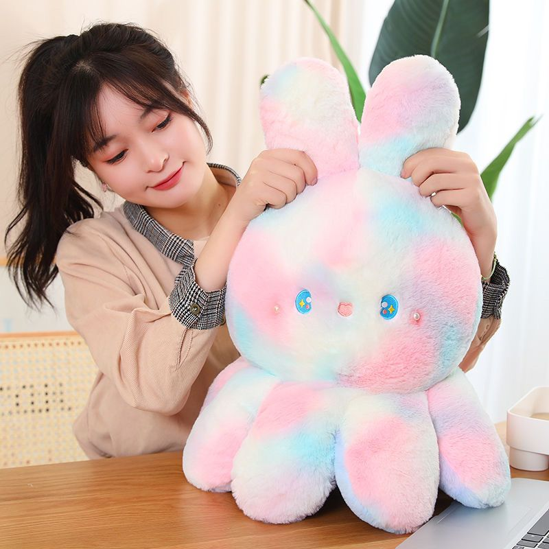 Fashion Gradient Colorful Octopus Plush Toy Funny Gift
