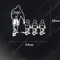 Creative Big Hand Holding Small Hand Customized Car Stickers Modified Fashion Trend Rear Window Stickers