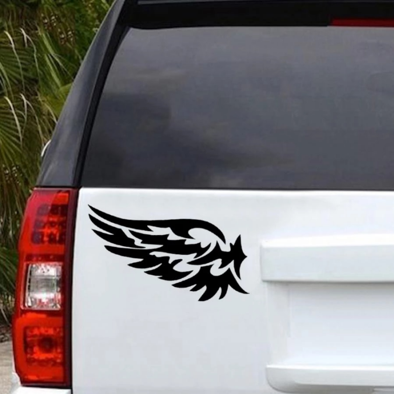 Car Stickers Angel Wings Pattern Outdoor Reflective Car Motorcycle Body Decals Window Scratch Stickers