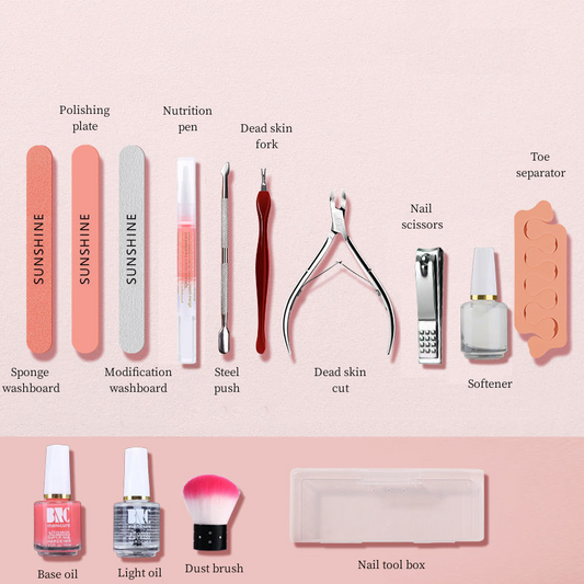Nail Manicure Kit Complete household Rub Nail File Sharpen Nail Strip Exfoliating Scissors