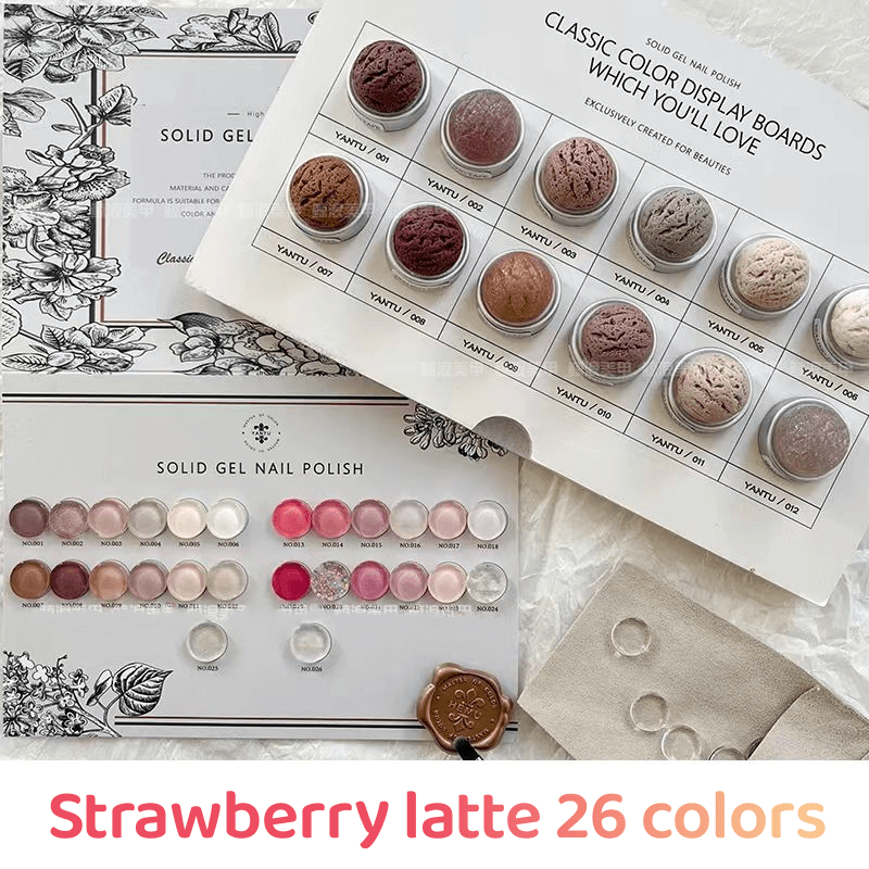 Macarone 26 Color Nail Polish Glue Solid Ice Cream Can