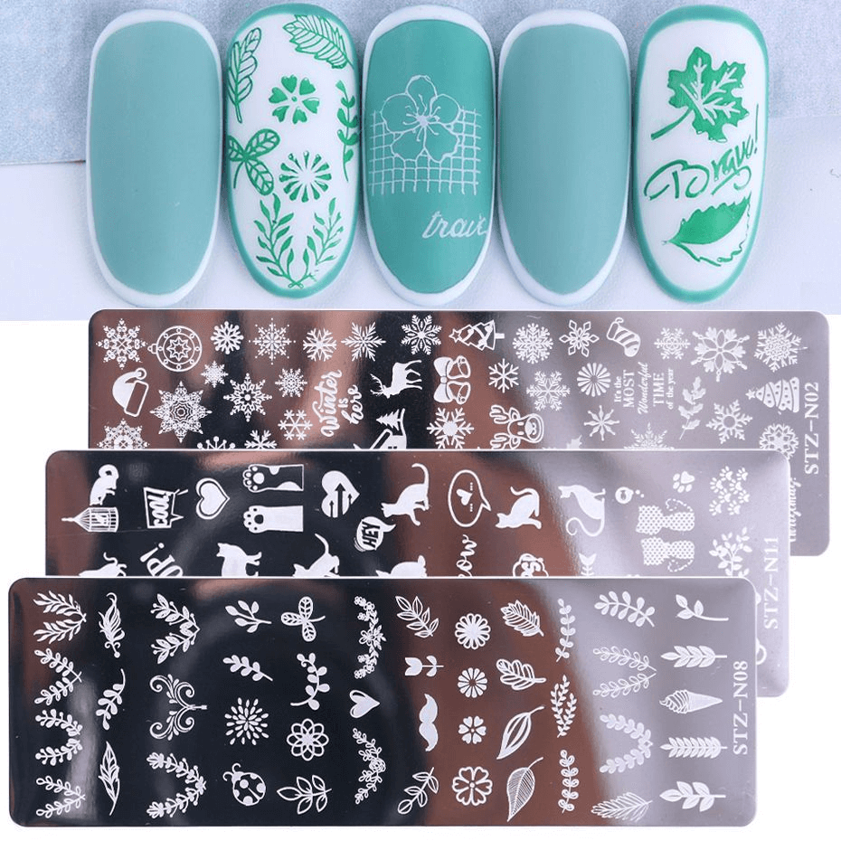 DIY Nail Printing Sticker Template Small Printing Plate