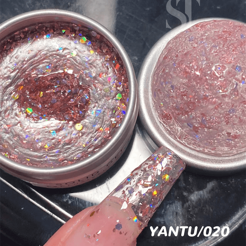 Strawberry Latte 26 Color Nail Polish Glue Solid Cans