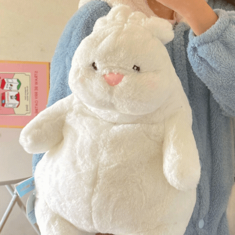 Cute Lazy White Rabbit Hug Pillow Bunny Plush Toy Sleeping Doll Gift