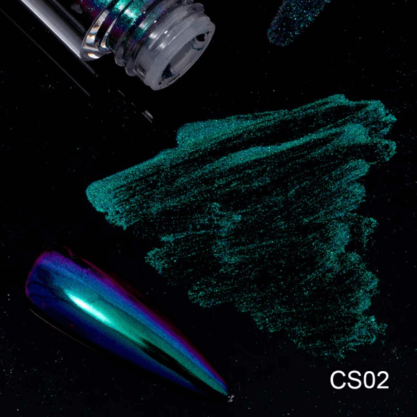 Small Tube Liquid Type Mirror Chrome Powder with Brush Professional Nail Art Decor Manicure Nail Glitter Pigment
