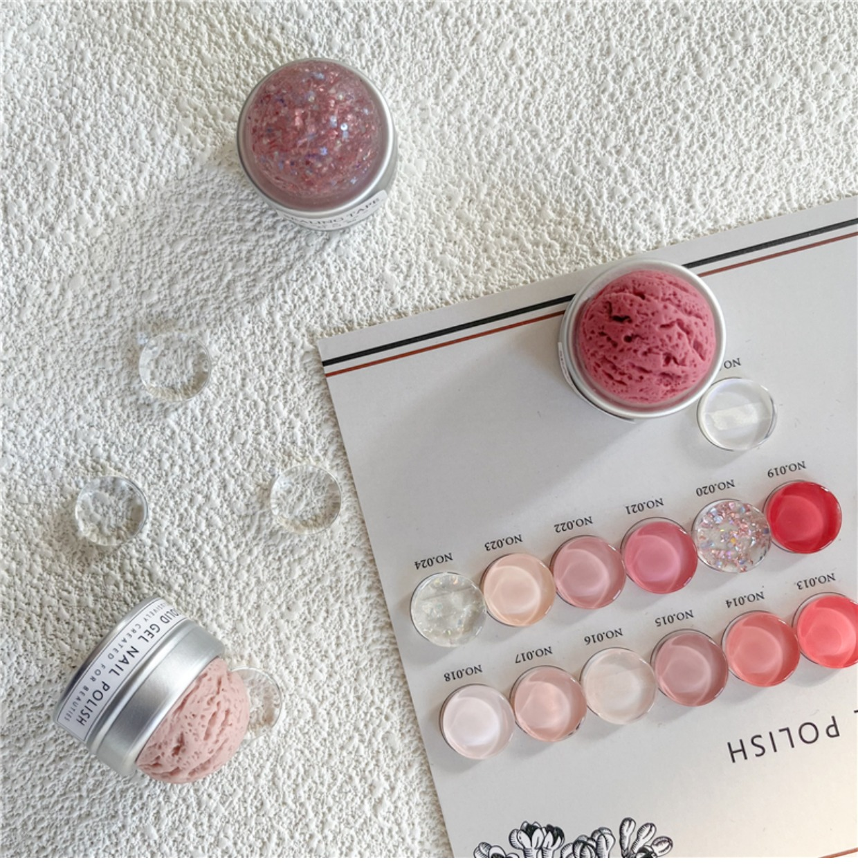 Strawberry Latte 26 Color Nail Polish Glue Solid Cans