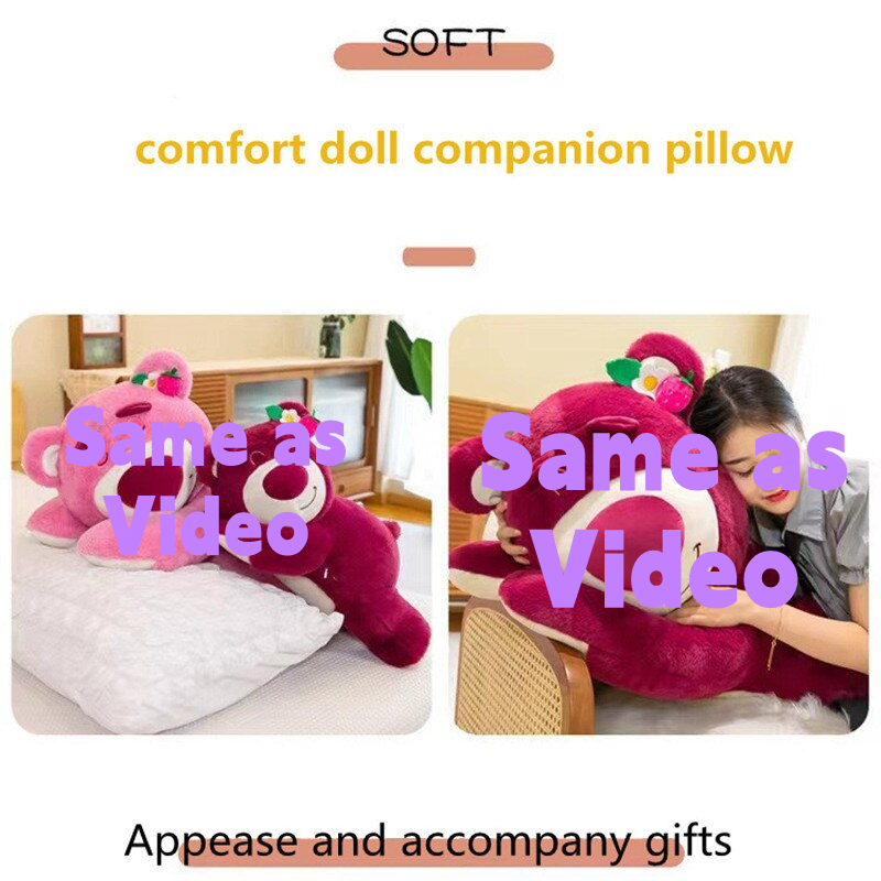 Cute Sleeping Face Lying Bear Cotton Plush Doll Girl Pillow Doll Pillow Cartoon Toy Gift