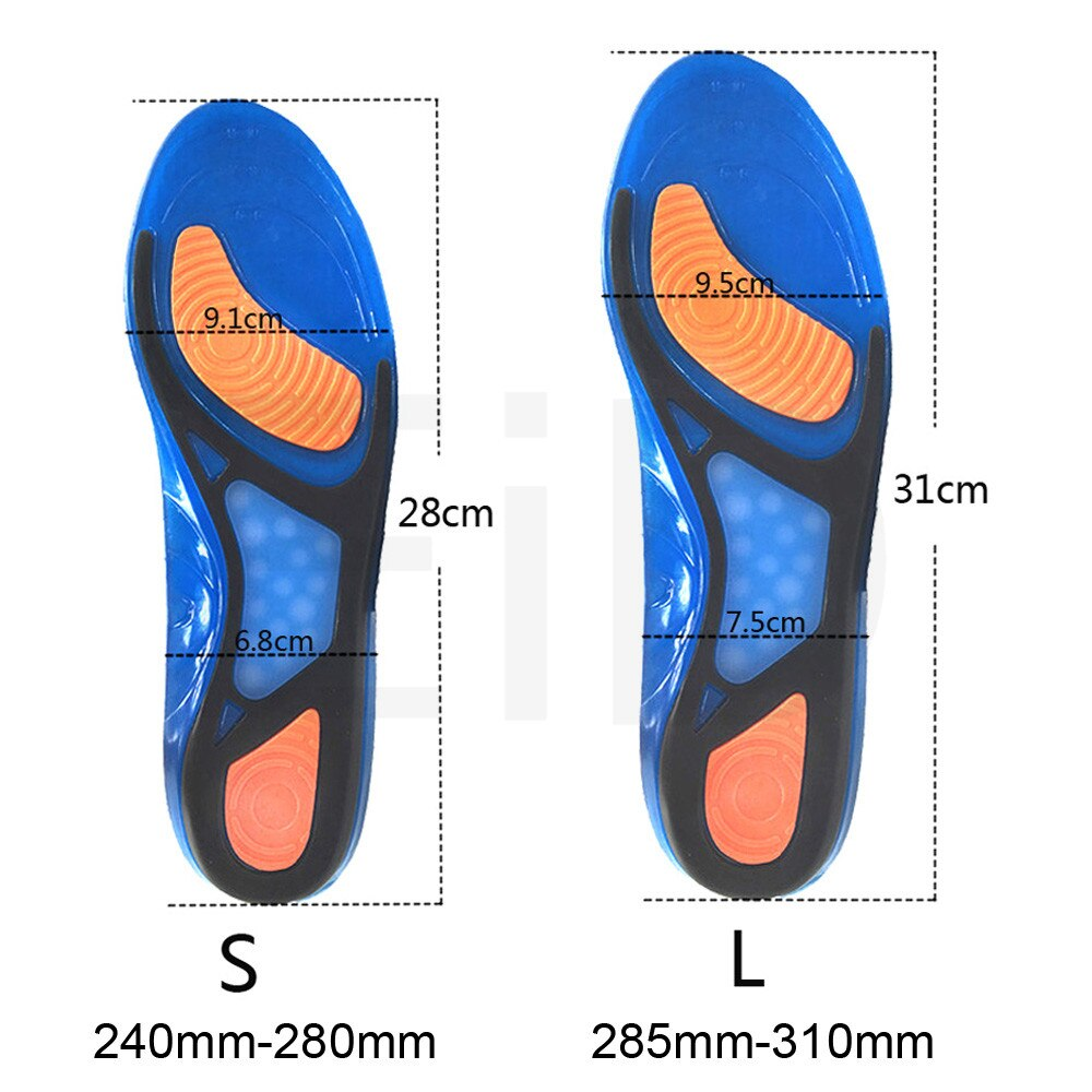 New Comfortable Insoles Elastic Shock Absorbent Soft Slippery Arch Support Spats