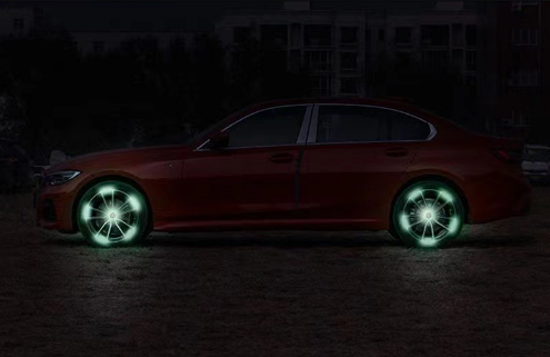 Auto Wheel Hub Reflective Colorful Luminous Tire Anti-collision Personalized Creative Motorcycle Electric Car Stickers