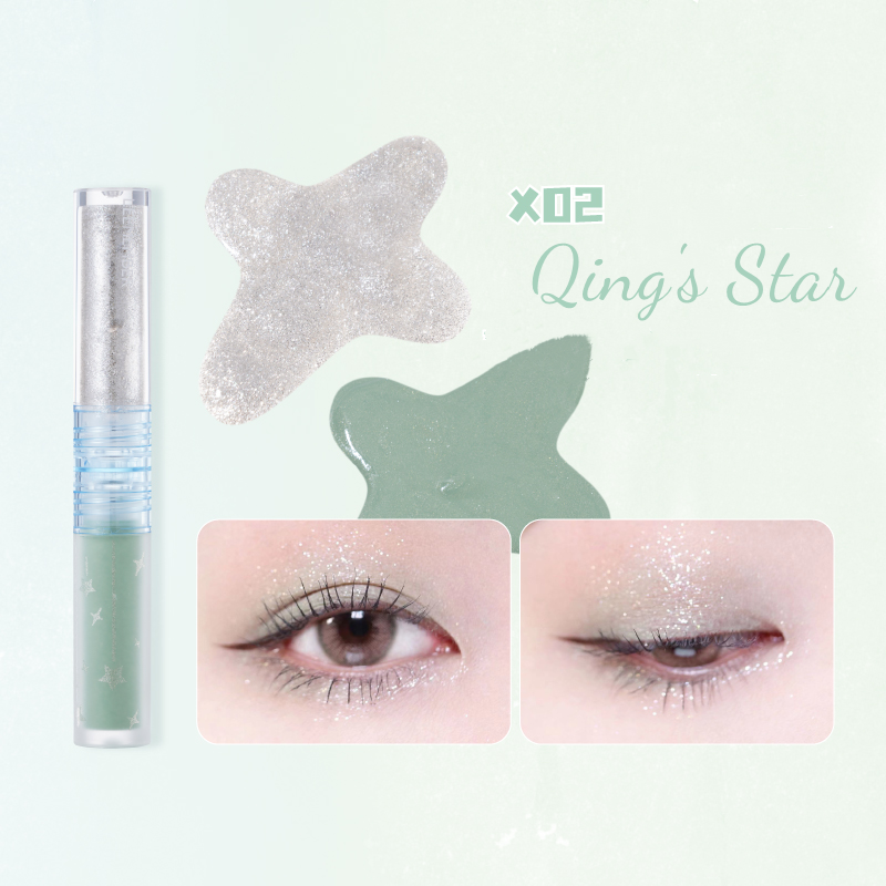 Glitter Liquid Eye Shadow Long Lasting Shimmer Pigmented Cosmetic For Professional Makeup Double-headed Eye Shadow