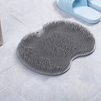Shower Foot Scrubber Massager Cleaner Acupressure Mat Non-Slip Improve Circulation Exfoliation Massage Silicone Bath Pad
