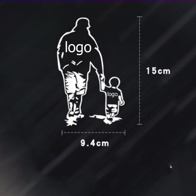 Creative Big Hand Holding Small Hand Customized Car Stickers Modified Fashion Trend Rear Window Stickers