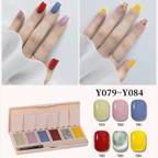 Six-Color Solid Pudding Cream Nail Gel Polish Quick Drying Solid Glue Painting Nail Varnish Solid Uv Gel Diy Nail Kit