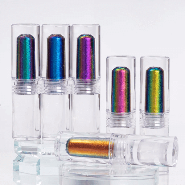 Small Tube Liquid Type Mirror Chrome Powder with Brush Professional Nail Art Decor Manicure Nail Glitter Pigment