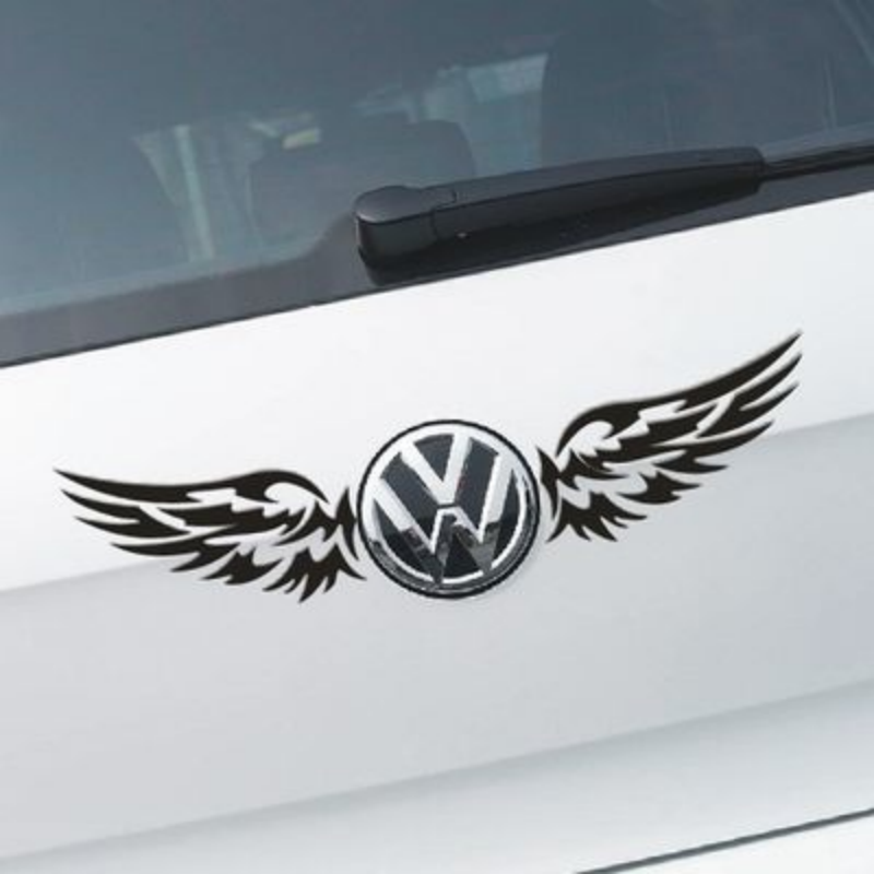 Car Stickers Angel Wings Pattern Outdoor Reflective Car Motorcycle Body Decals Window Scratch Stickers