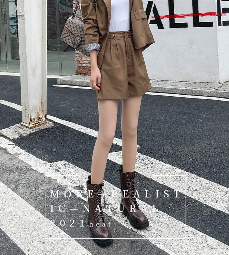 TikTok Warm Pantyhose Winter Onesize Plush Sock Pants Thermal Stockings