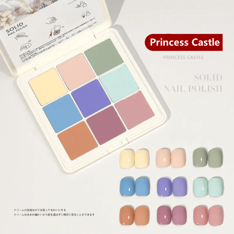 9 Colors Solid Nail Glue Polish 2023 New Cream Glue
