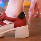 Leather Sandals Thick Soles Non-slip Soft Soles Thick Heels