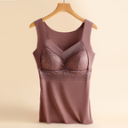 Thermal Lace Underwear Warm Plus Size Vest Top Lingerie Women Winter Inner Wear Thermal Shirt Undershirt Intimate