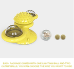 Cat Toys Rotating Windmill with LED Lights Cat Toys Funny Cat Interactive Toys  Catnip Ball Cat Brushes, Turntable Massage, Scratching, Molar, Suction Cup Toys