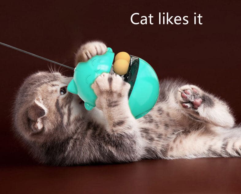 Cat Toy Lucky Cat Shake Cat Funny Cat Stick Boring Artifact Track Ball Leak Proof Food Ball Toy