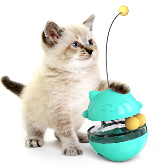 Cat Toy Lucky Cat Shake Cat Funny Cat Stick Boring Artifact Track Ball Leak Proof Food Ball Toy