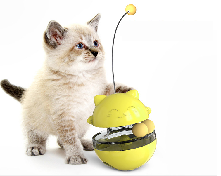 Cat Toy Lucky Cat Shake Cat Funny Cat Stick Boring Artifact Track Ball Leak Proof Food Ball Toy