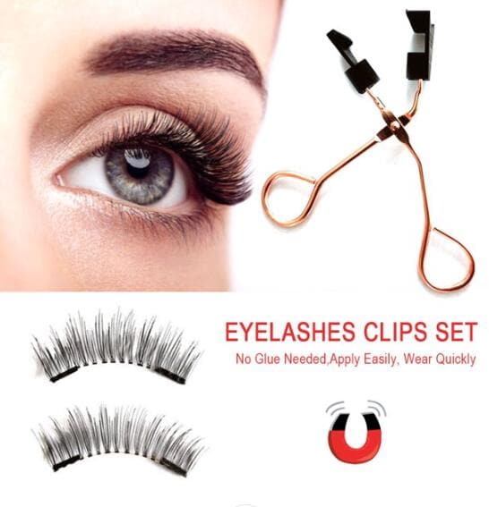 Quantum Magnetic Eyelash Curler Set Female Soft Magnetic False Eyelashes Double Magnet False Eyelashes Glue Free False Eyelashes