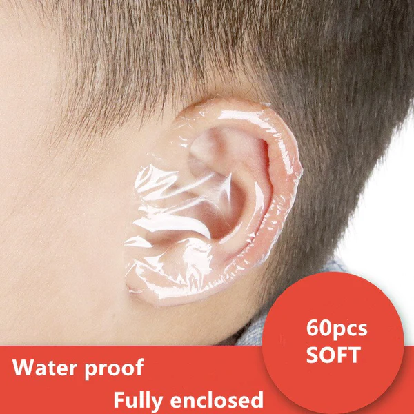 Plastic Waterproof Ear Protector Swimming Cover Caps Salon Hairdressing Dye Shield Protection Shower Cap Tool
