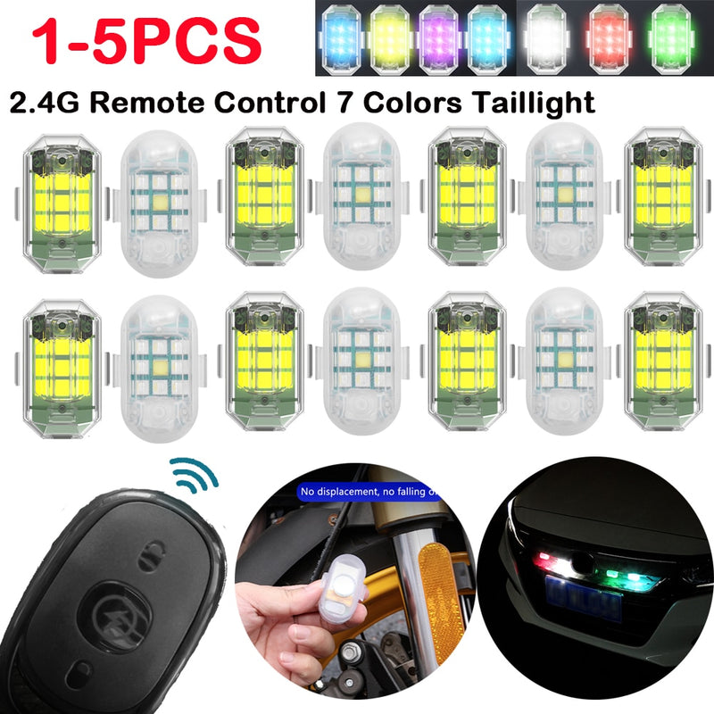 Wireless Remote Control Strobe Light LED Lamp 7 Colors