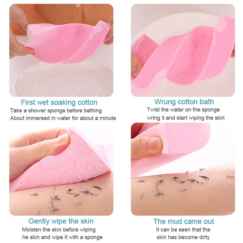 Bath Sponge Body Dead Skin Remover Exfoliating Massager Cleaning Shower Brush For Kids And Adults Bath Shower Products