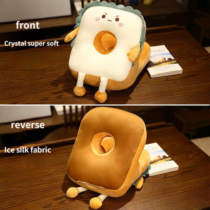 Cartoon Ice Silk Double-hole Nap Pillow With Hole Breathable Office Lunch Break Artifact Multi-functional Four-season Universal