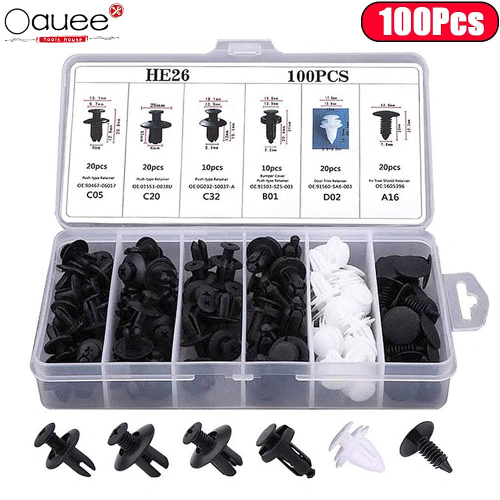 TikTok 100Pcs Auto Universal Fastener Clip  Car Accessories