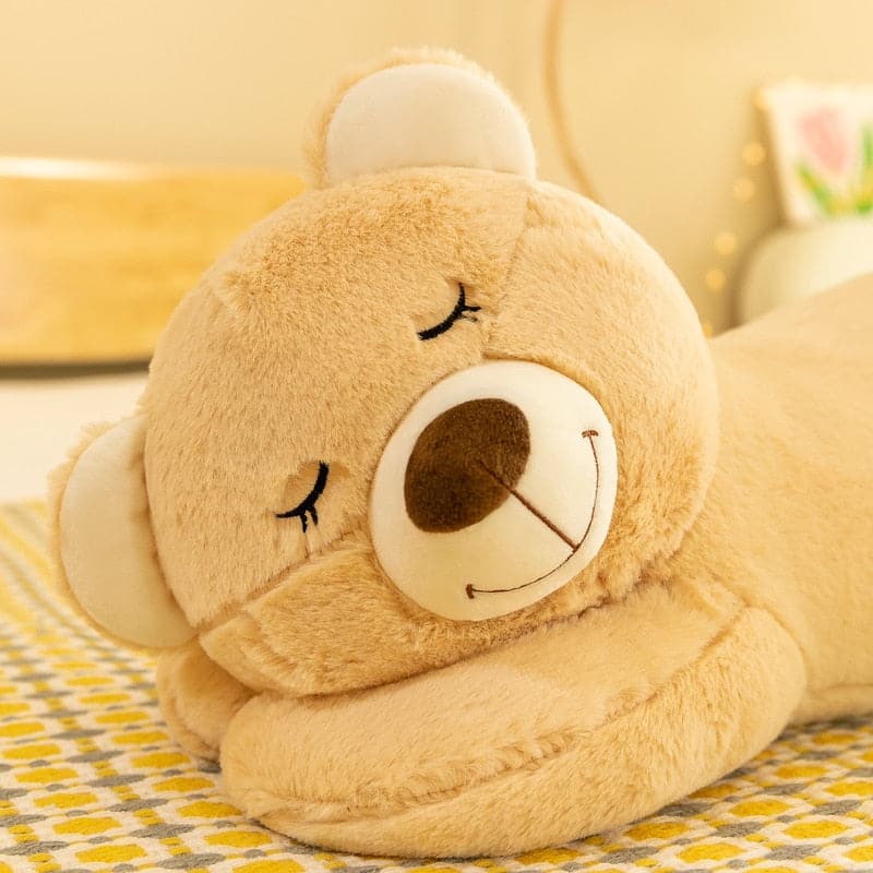 New Love Pink Bear Doll Brown Cute Plush Toy Children's Room Decorations Girls Festival Large Doll Gift