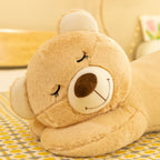 New Love Pink Bear Doll Brown Cute Plush Toy Children's Room Decorations Girls Festival Large Doll Gift