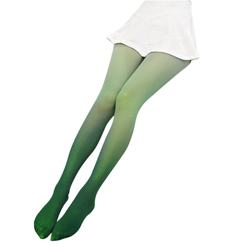 Women Tights Gradient Candy Colorful Pantyhose With Print Tights Female Stockings Pantys Winter Warm Tights Medias