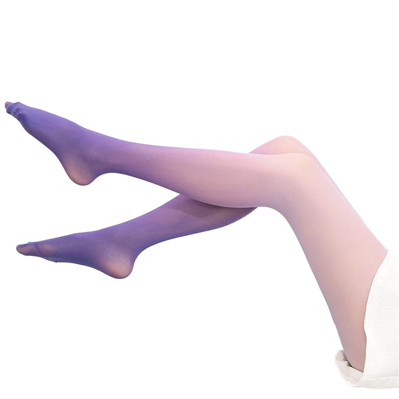 Women Tights Gradient Candy Colorful Pantyhose With Print Tights Female Stockings Pantys Winter Warm Tights Medias