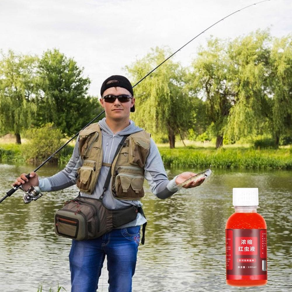 100ML Fishing Red Worm Attractant Bait Liquid