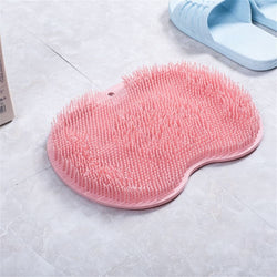 Shower Foot Scrubber Massager Cleaner Acupressure Mat Non-Slip Improve Circulation Exfoliation Massage Silicone Bath Pad