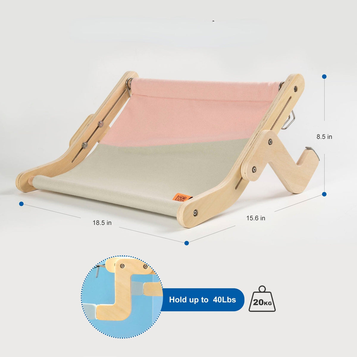 Hot Selling Hammock Sturdy Cat Window Perch Wooden Assembly Hanging Bed Cotton Canvas Easy Washable Multi-Ply Plywood  Pets Bed