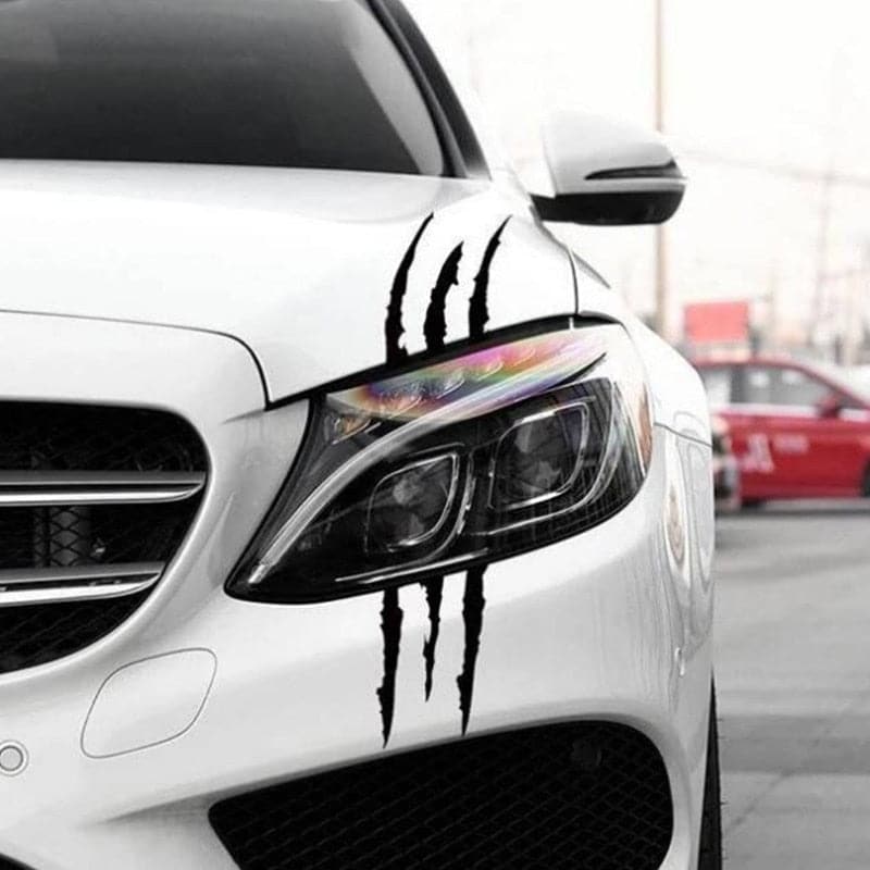 Auto Car Sticker Reflective Monster Claw Scratch Stripe Marks Headlight Decal