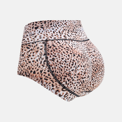 Hipster Leopard Women Panties Large Sizes High Waist Traceless Ice Silk Seamless Underwear
