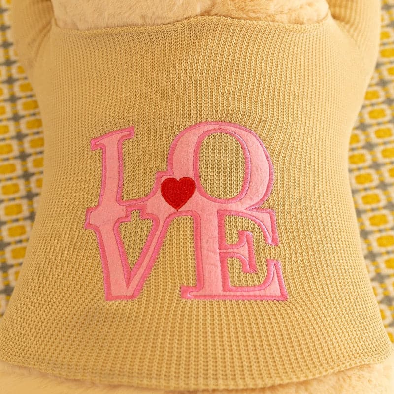 New Love Pink Bear Doll Brown Cute Plush Toy Children's Room Decorations Girls Festival Large Doll Gift
