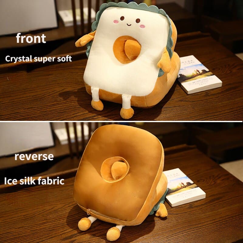 Cartoon Ice Silk Double-hole Nap Pillow With Hole Breathable Office Lunch Break Artifact Multi-functional Four-season Universal