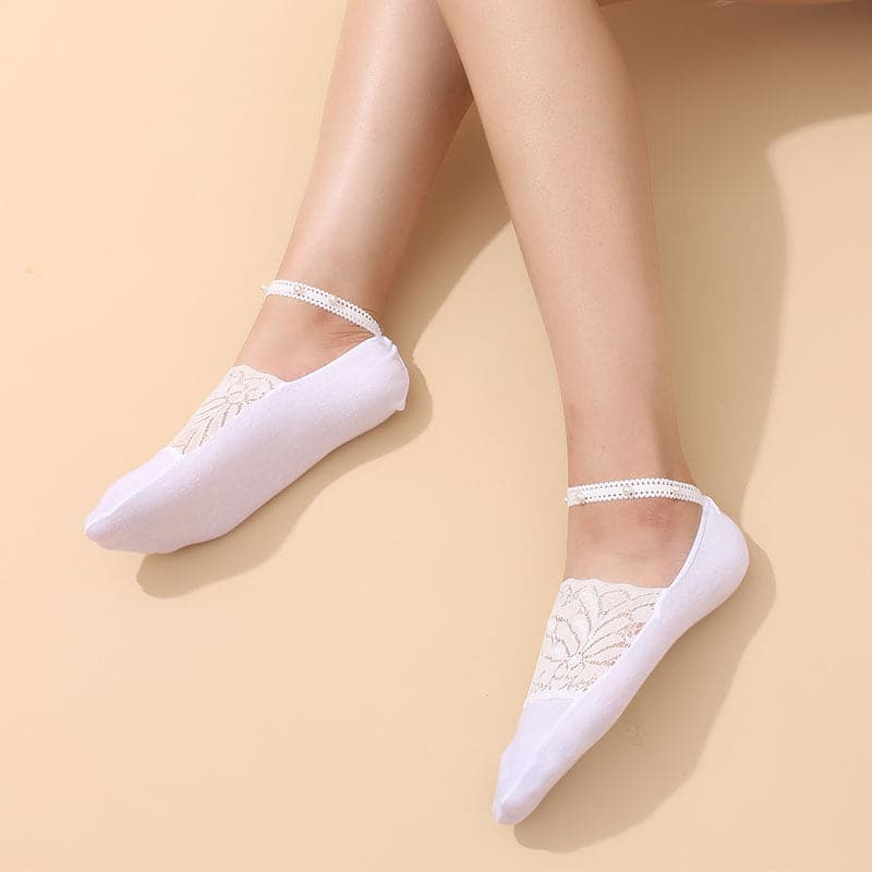 Women Socks Breathable Short Socks Thin Boat Focks Pearl Floral Focks Lace Ankle Socks For Spring New High Quality For Girls